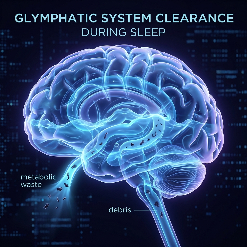 脳内の老廃物が浄化される様子のイメージ図